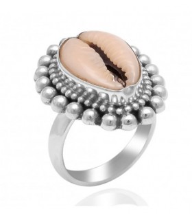 Anillo concha en plata de ley 925