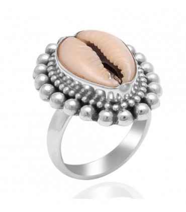Anillo concha en plata de ley 925