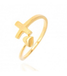 Anillo cruz en plata de ley 925