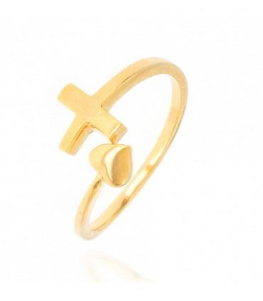 Anillo cruz en plata de ley 925