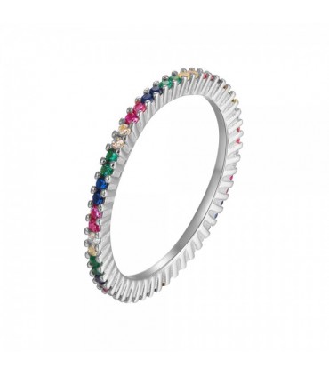 Anillo multicolor en plata de ley 925