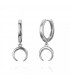Aros luna en plata de ley 925