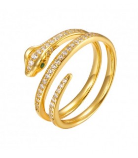 Anillo serpiente en plata de ley 925