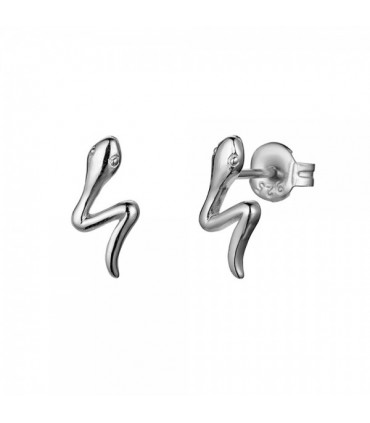 Pendientes serpiente en plata de ley 925