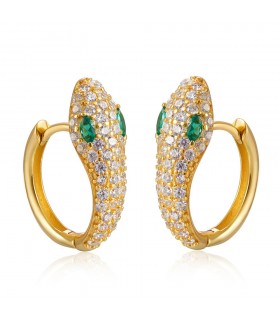 Aros serpiente en plata de ley 925