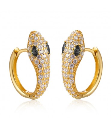 Aros serpiente en plata de ley 925