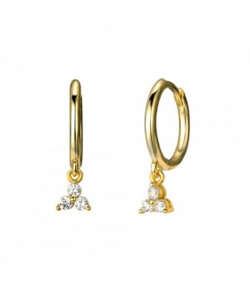 Aros flor en plata de ley 925