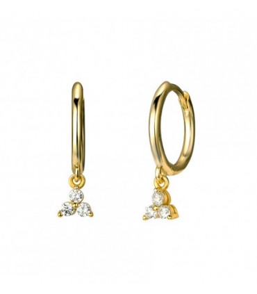 Aros flor en plata de ley 925