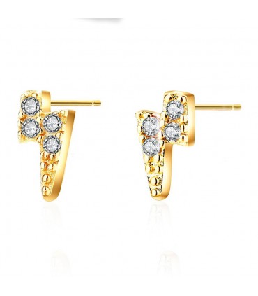 Pendiente rayo en plata de ley 925