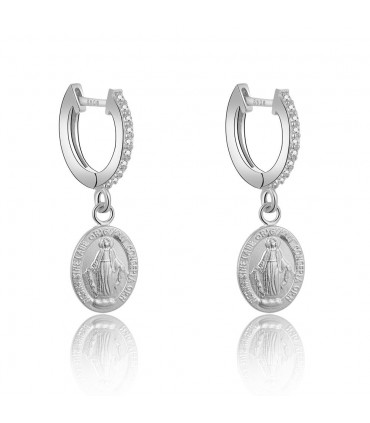 Aros virgen en plata de ley 925