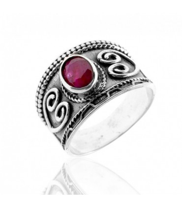 Anillo mineral en plata de ley 925