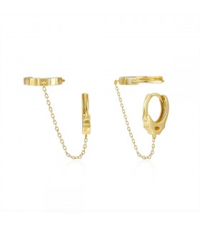 Pendientes esposas en plata de ley 925