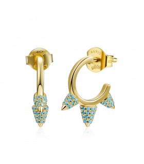 Pendientes turquesa en plata de ley 925