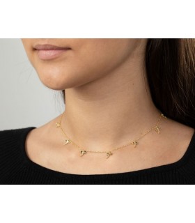 Gargantilla libelula en plata de ley 925