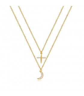 Gargantilla doble en plata de ley 925