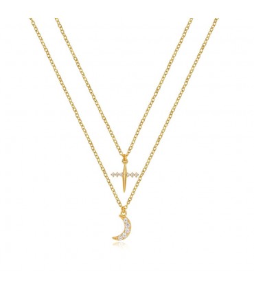 Gargantilla doble en plata de ley 925