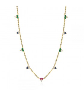 Gargantilla circonitas en plata de ley 925