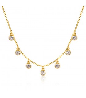 Gargantilla circonitas en plata de ley 925