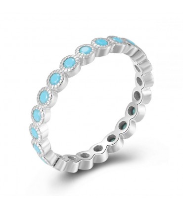 Anillo turquesa en plata de ley 925