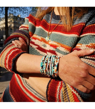 Pulsera de los indios americanos en plata de ley 925