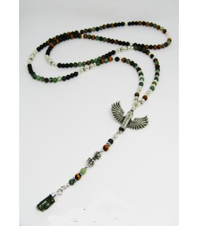 Rosario saico en plata de ley 925