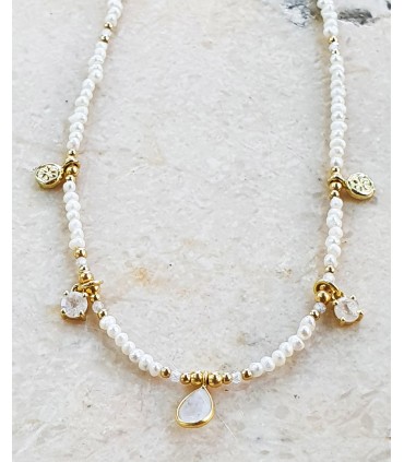 Gargantilla perla en plata de ley 925