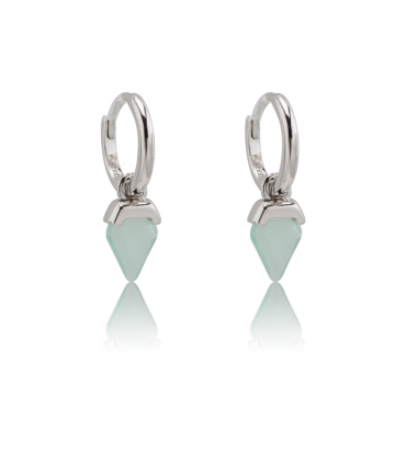 Aros en punta en plata de ley 925