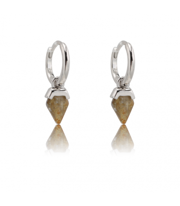 Aros en punta en plata de ley 925