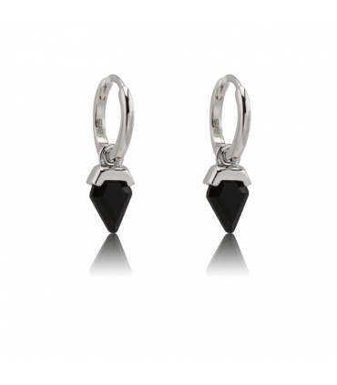 Aros en punta en plata de ley 925