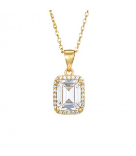 Collar Circonita en plata de ley 925.