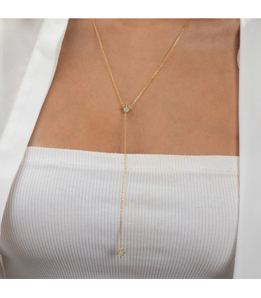 Collar Circonita y enamel en plata de ley 925