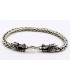 Pulsera cabeza de dragon en plata de ley 925