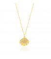 collar caracola en plata de ley 925 chapada en oro