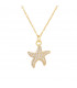 Collar estrella de mar en plata de ley 925 y chapada en oro 18k