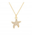 Collar estrella de mar en plata de ley 925 y chapada en oro 18k
