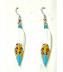 Pendientes pluma en plata de ley 925