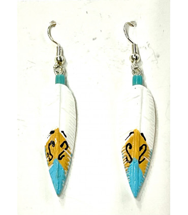 Pendientes pluma en plata de ley 925